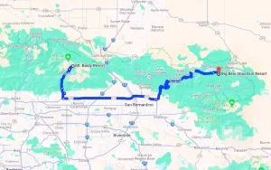 Mt. Baldy Resort and Big Bear Mountain Resort Location