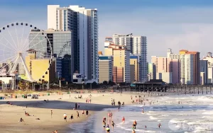Clearwater Beach and Myrtle Beach offer a variety of accommodations