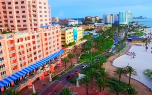 Clearwater Beach is located on the Gulf Coast of Florida.