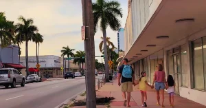 People are walking on miami road