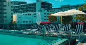 opulent room and pools