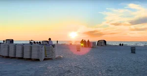 Sunset on clearwater beach