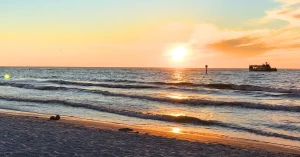 Sunset on clearwater beach
