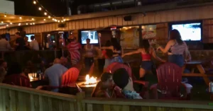 Party on beach side