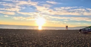 Sunset on venice beach