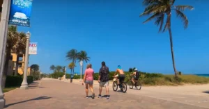 Hollywood beach walk way