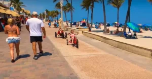 Hollywood beach walk way
