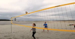 beach volleyball.